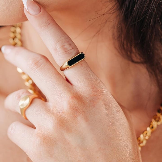 Dane | Rectangle color block ring