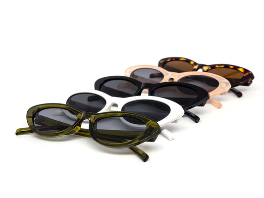 Slim Oval Cat Eye Sunglasses