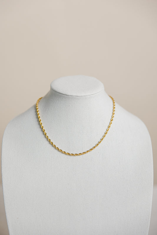 Talia | 18k Gold Twist Chain Necklace