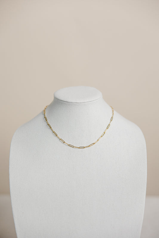Annie | 18k Paperclip chain Necklace