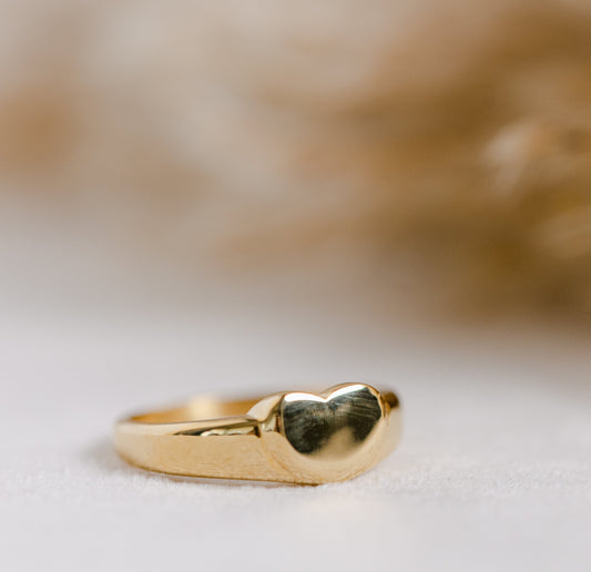 Abigail | 18 K Gold plated heart ring