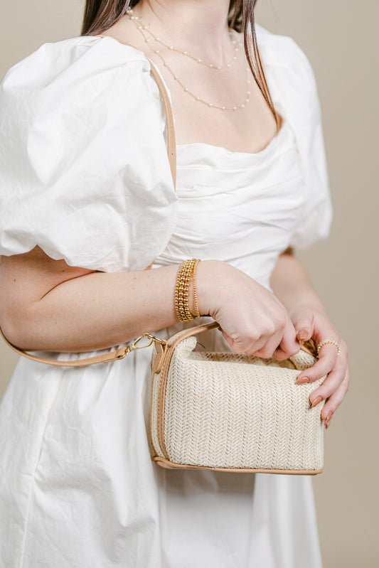 Rattan Crossbody Purse